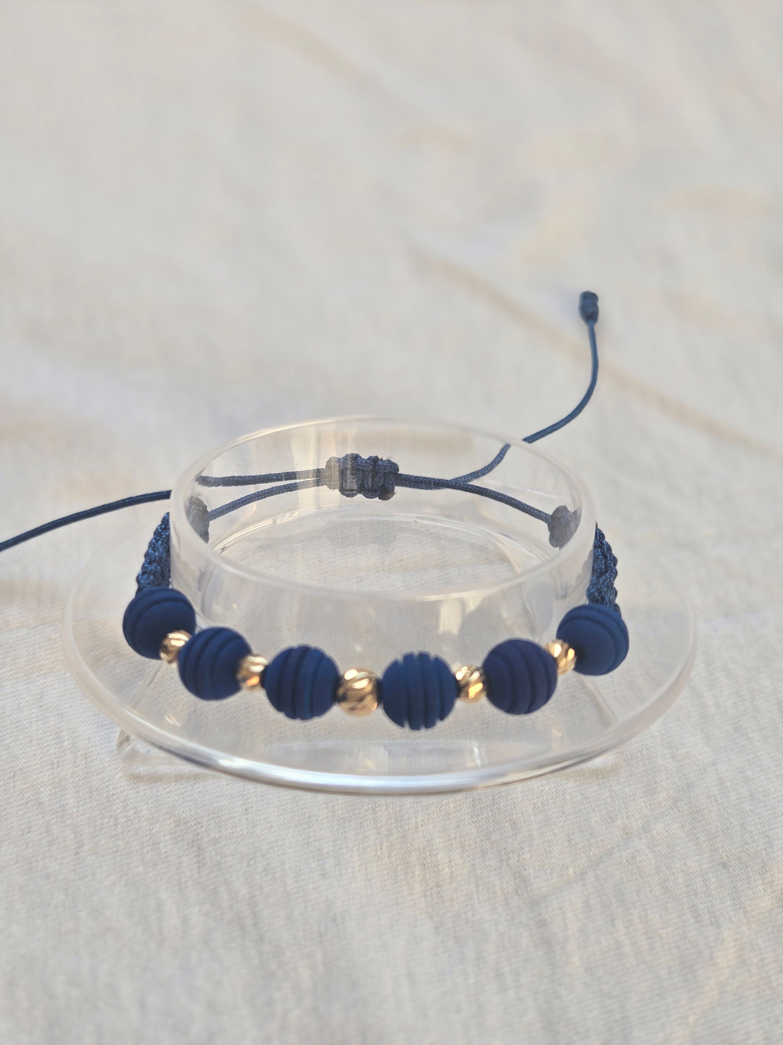 pulsera ajustable azul