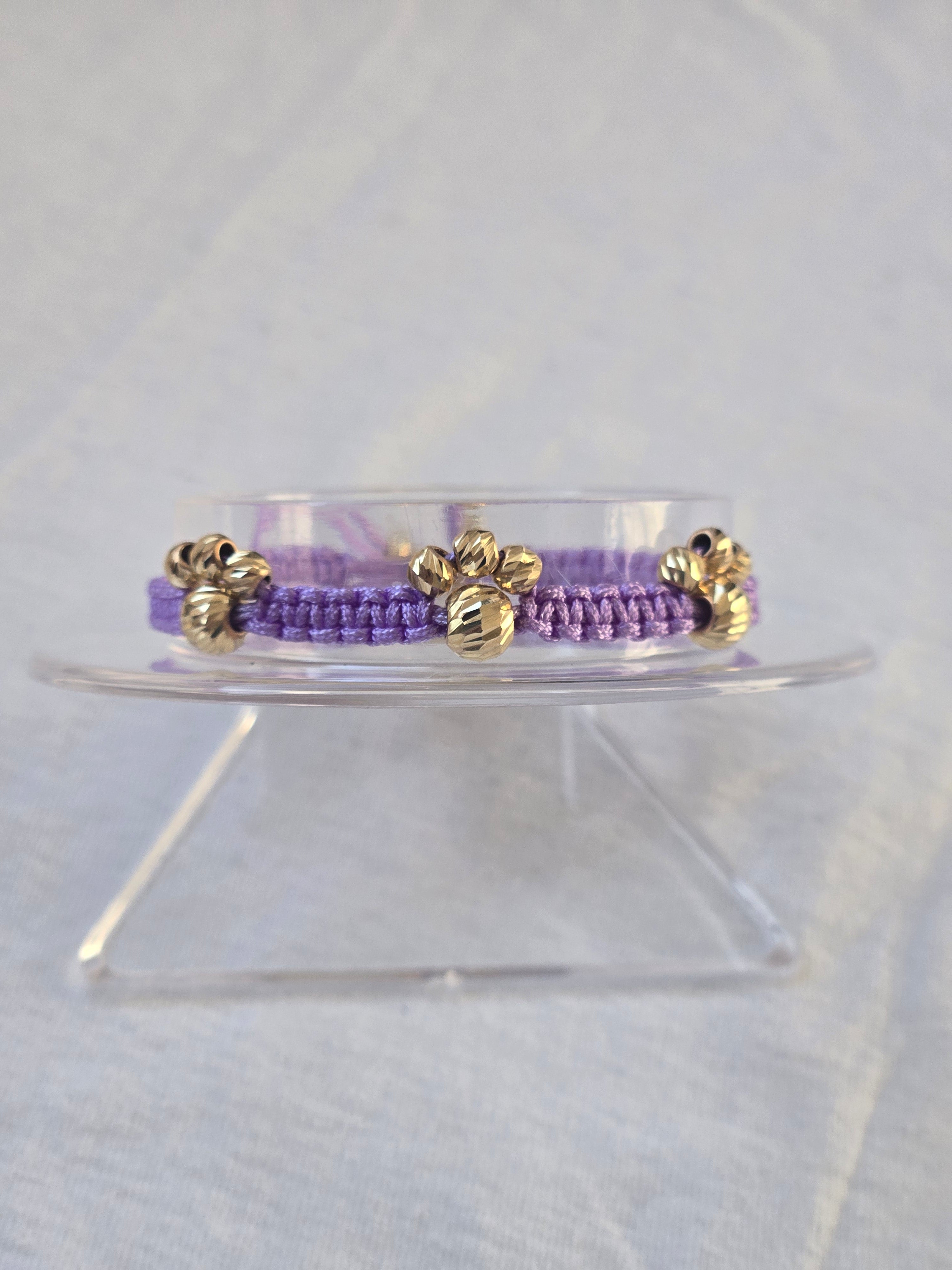 Pulsera Ajustable Oro 10k morado