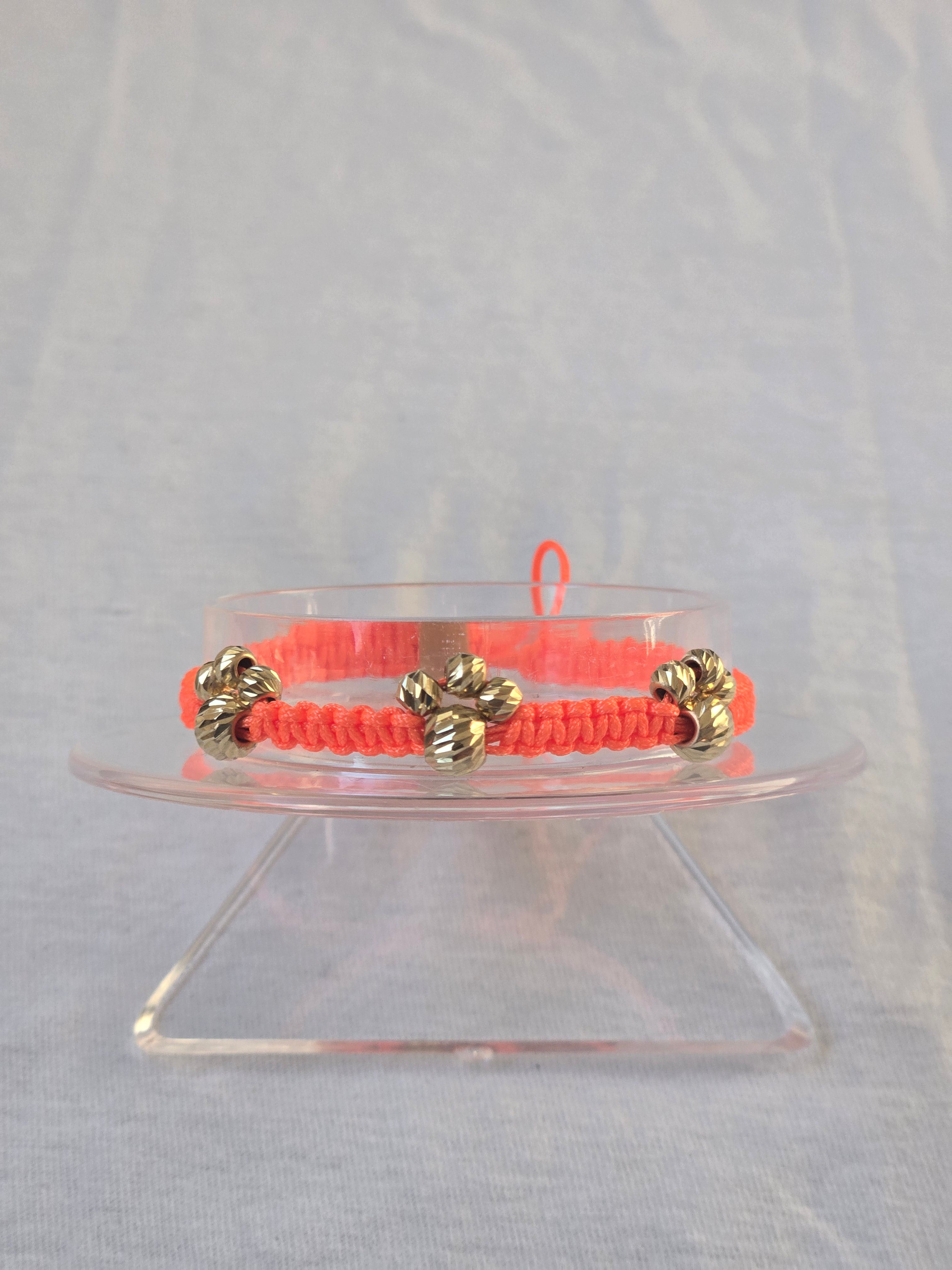 Pulsera Ajustable Oro 10k huellitas