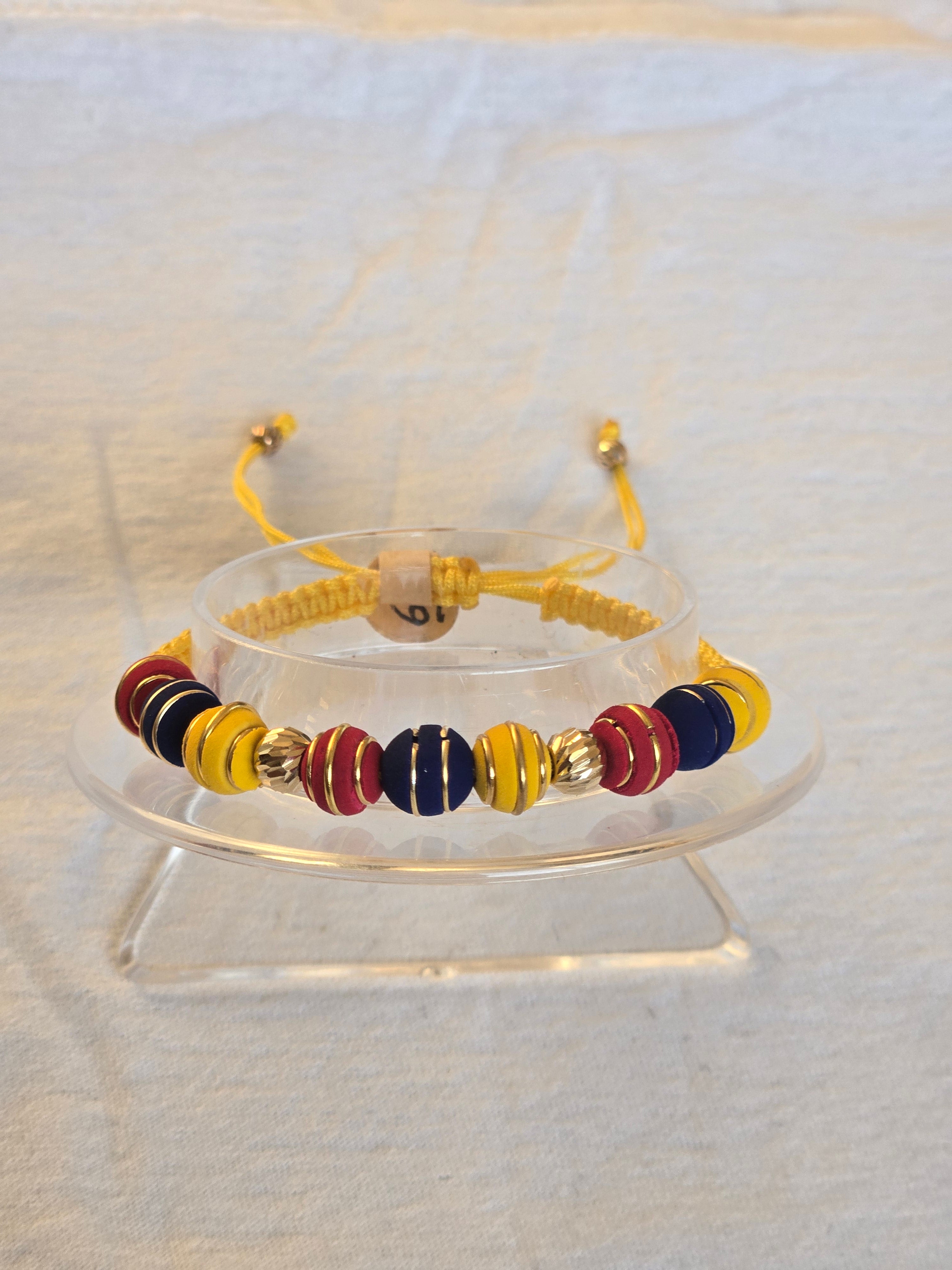 Pulsera Ajustable Oro 14k tricolor