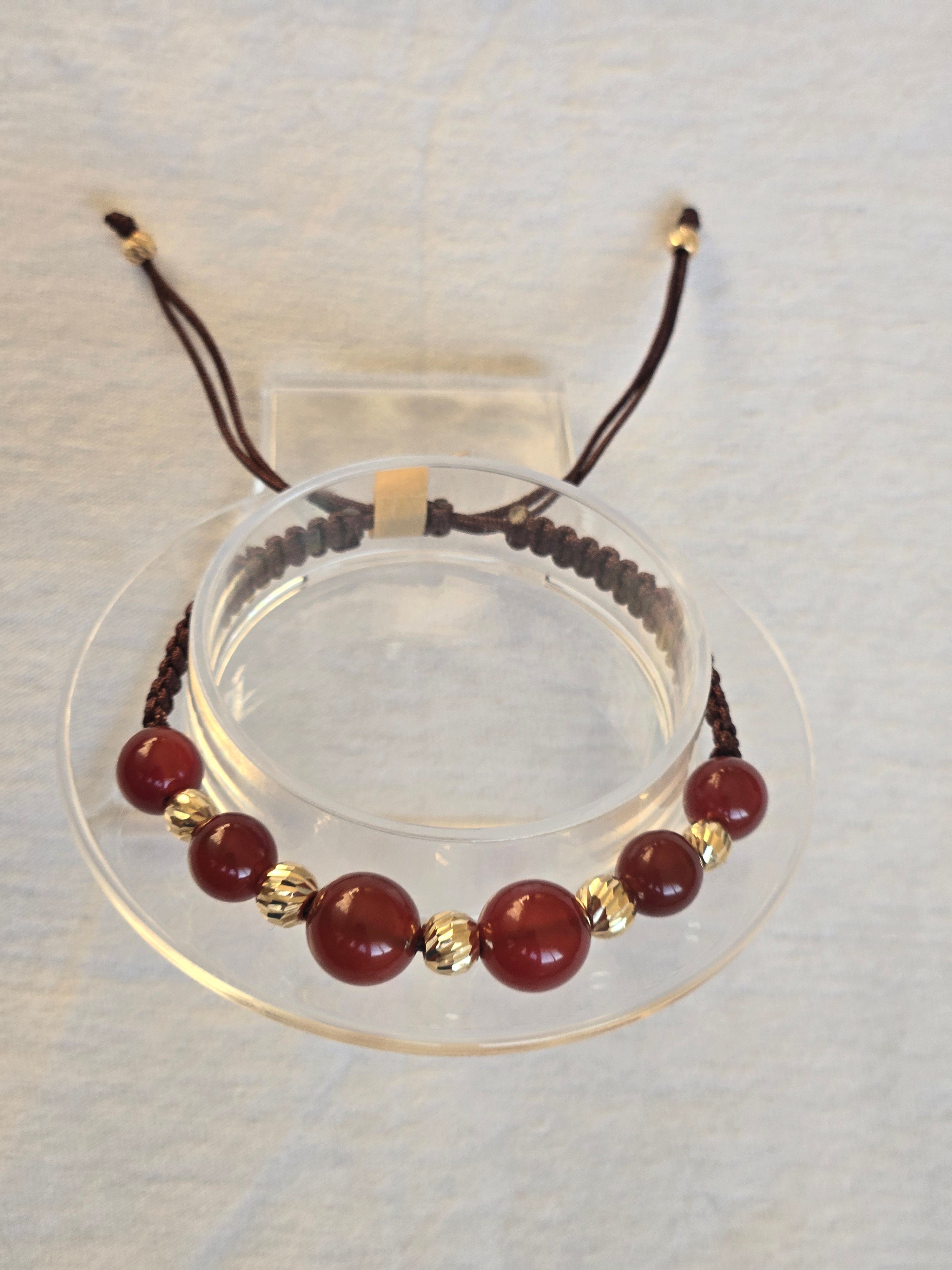 Pulsera Ajustable Oro 14k perlas